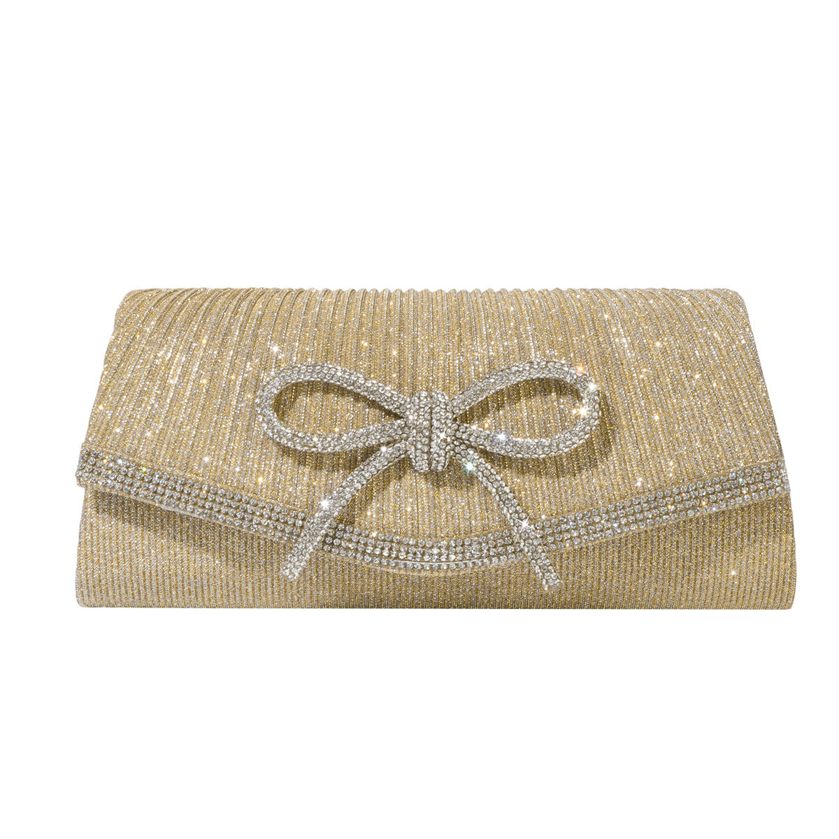 Wholesale Fashionable evening bag diamond bow chain crossbody clutch